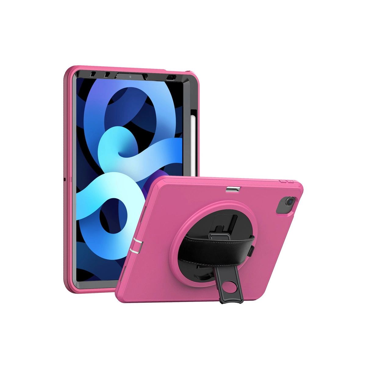 Apple İpad 2022 10.9 (10.nesil) Kılıf Hand Strap Tablet Kılıfı - Pembe