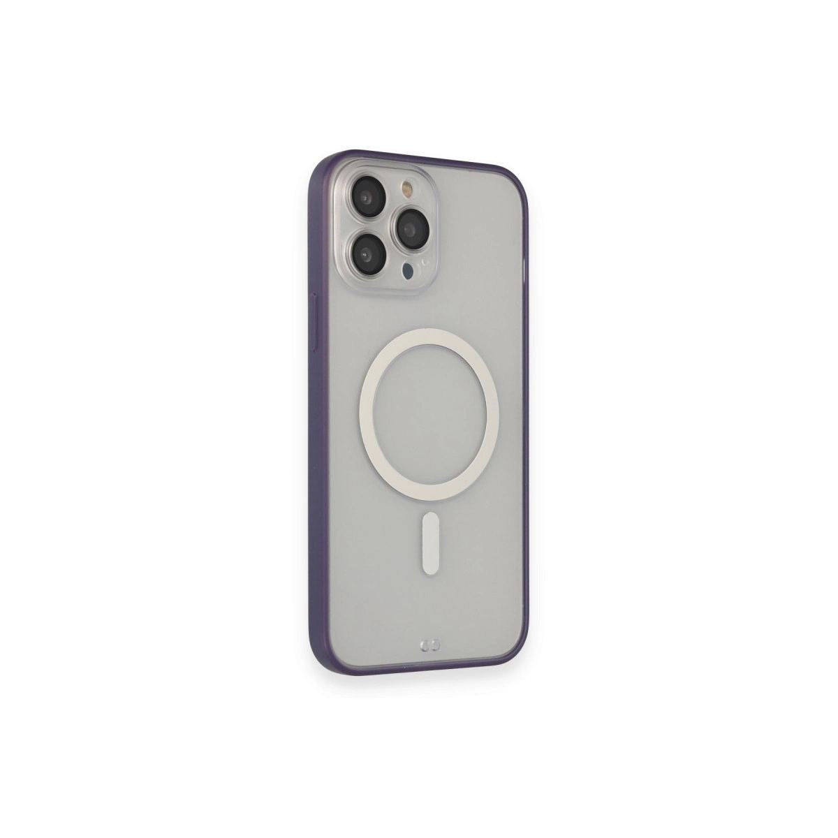 Apple İphone 14 Pro Max Kılıf Grand Magneticsafe Kapak - Mor