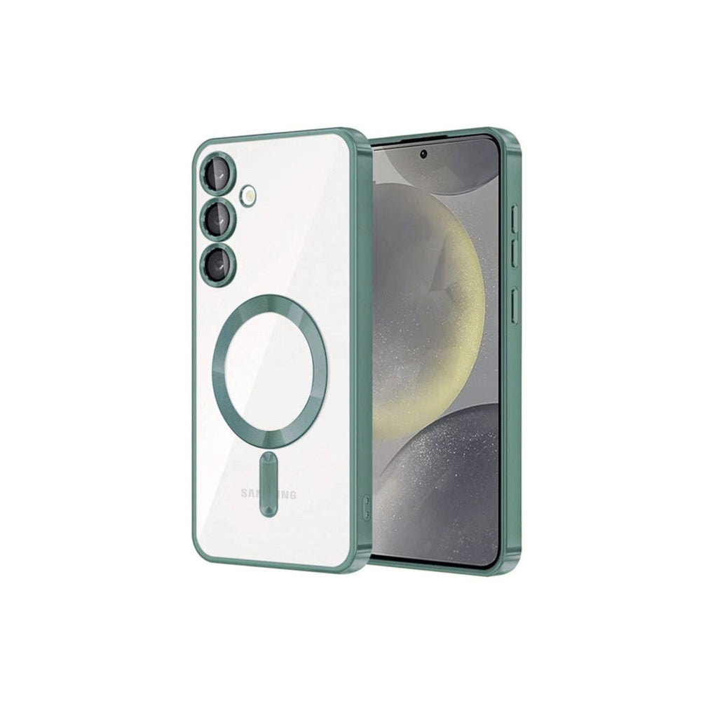 Samsung Galaxy S23 Kılıf Kross Magneticsafe Kapak - Koyu Yeşil