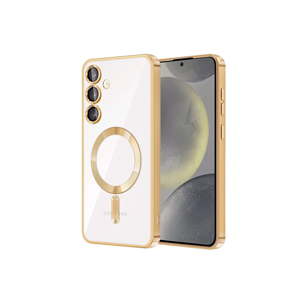 Samsung Galaxy S23 Plus Kılıf Kross Magneticsafe Kapak - Gold