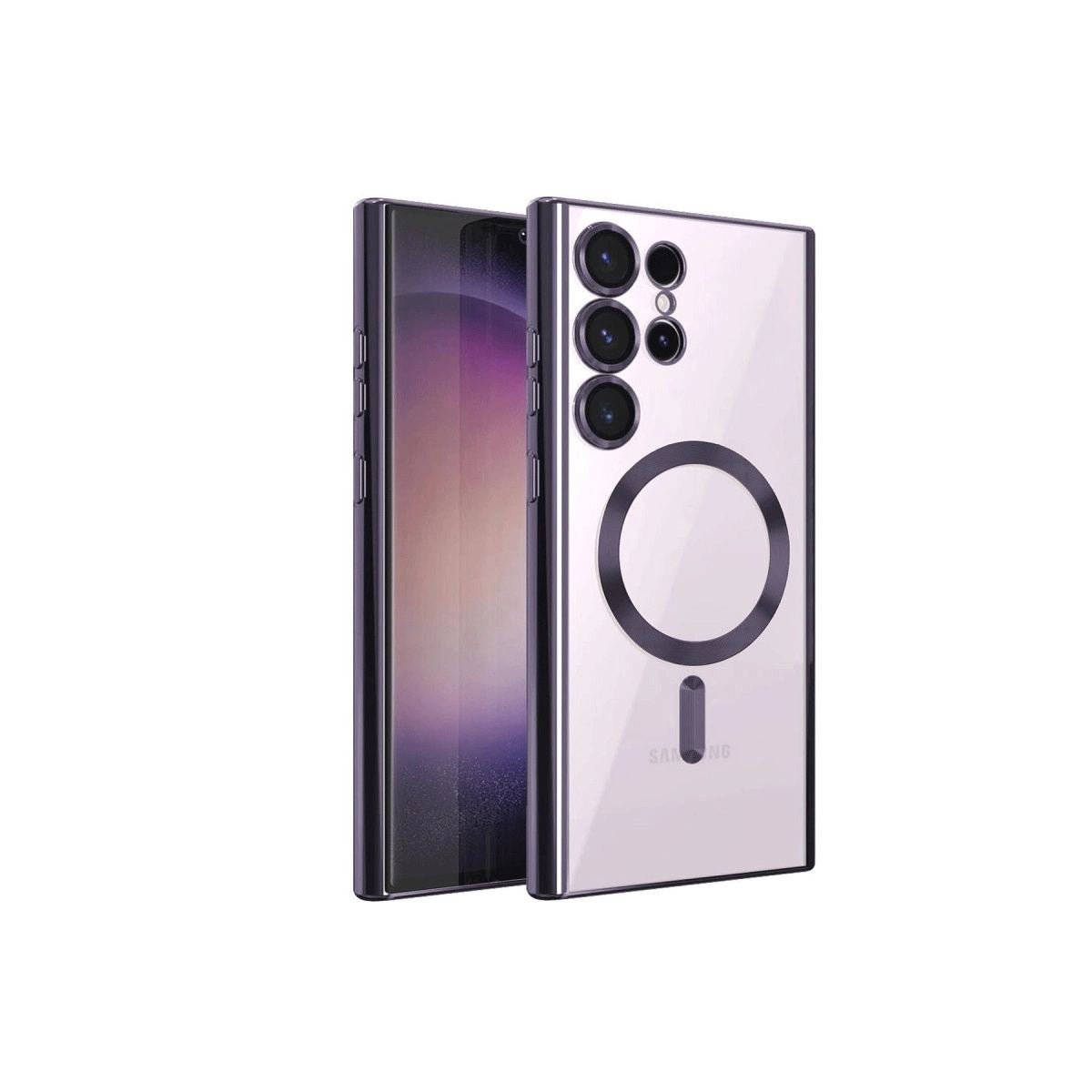 Samsung Galaxy S23 Ultra Kılıf Kross Magneticsafe Kapak - Mor