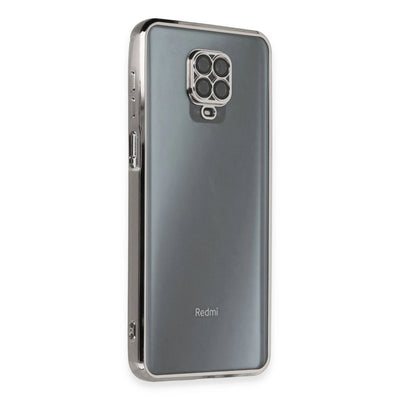 Xiaomi Redmi Note 9 Pro Kılıf Razer Lensli Silikon - Gümüş