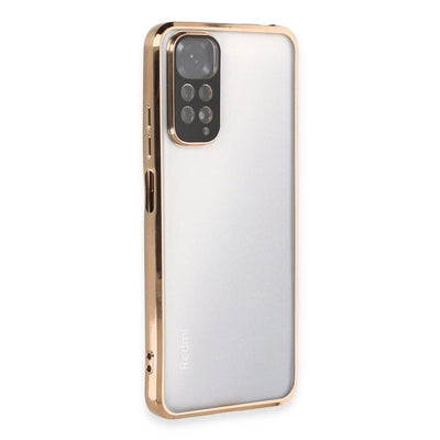 Xiaomi Redmi Note 11 Kılıf Razer Lensli Silikon - Gold