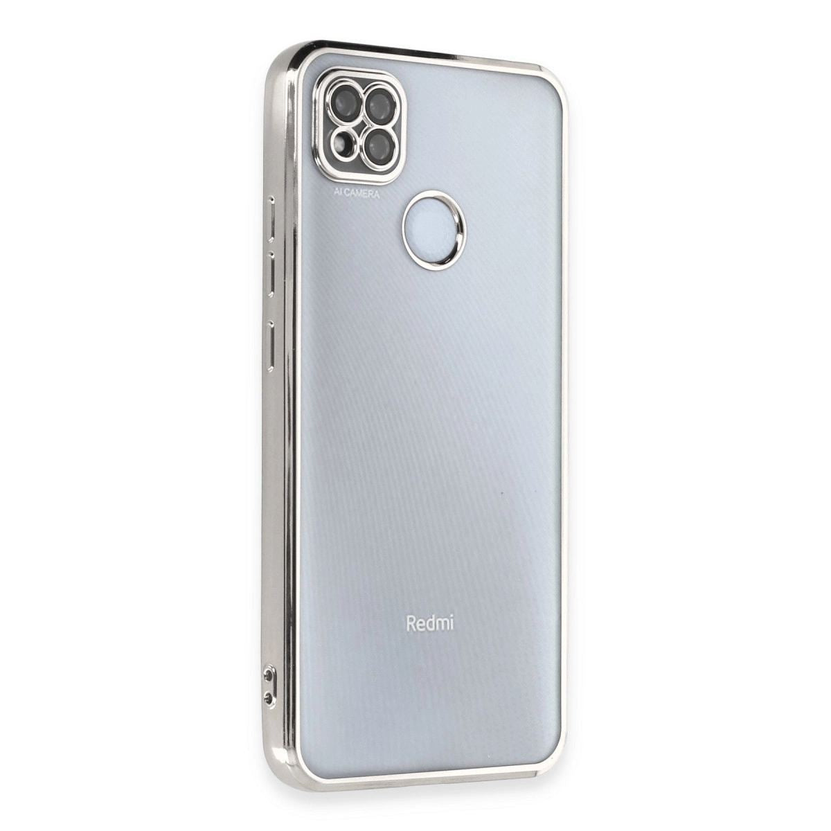 Xiaomi Redmi 9c Kılıf Razer Lensli Silikon - Gümüş