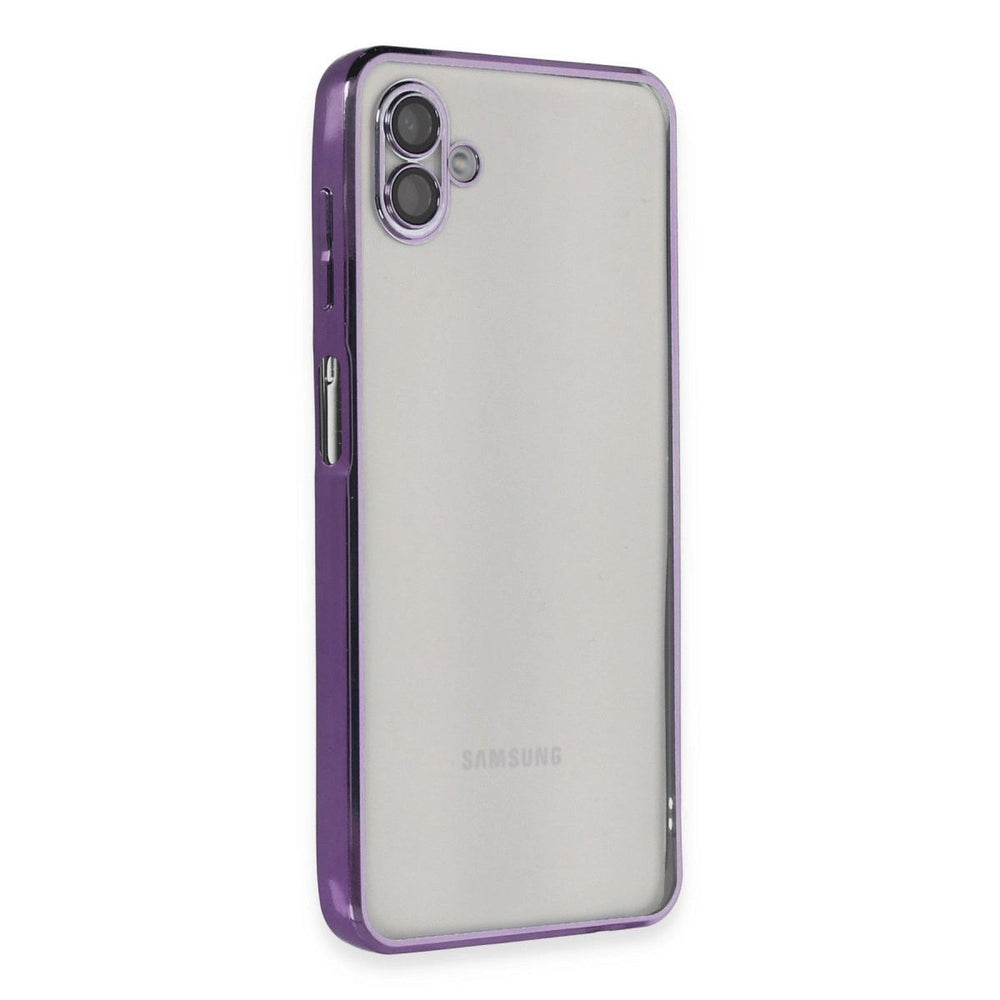 Samsung Galaxy A04 Kılıf Razer Lensli Silikon - Mor