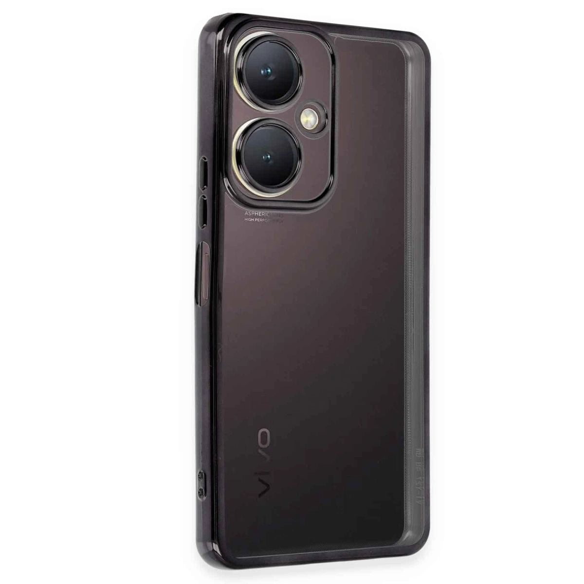 Vivo Y27 Kılıf Razer Lensli Silikon - Siyah