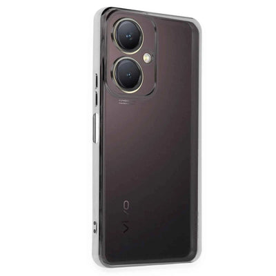Vivo Y27 Kılıf Razer Lensli Silikon - Gümüş