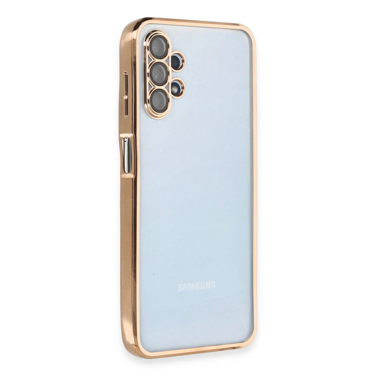 Samsung Galaxy A13 4g Kılıf Razer Lensli Silikon - Gold