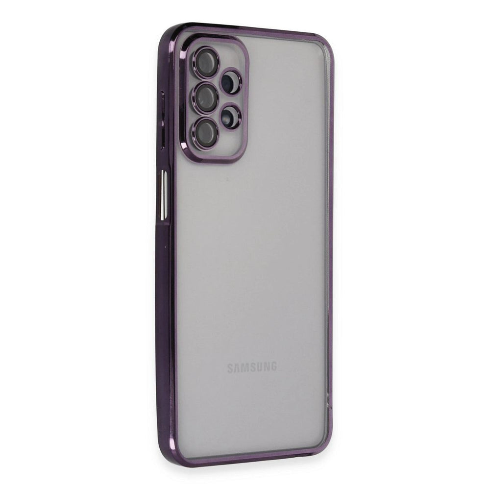 Samsung Galaxy A23 4g Kılıf Razer Lensli Silikon - Mor