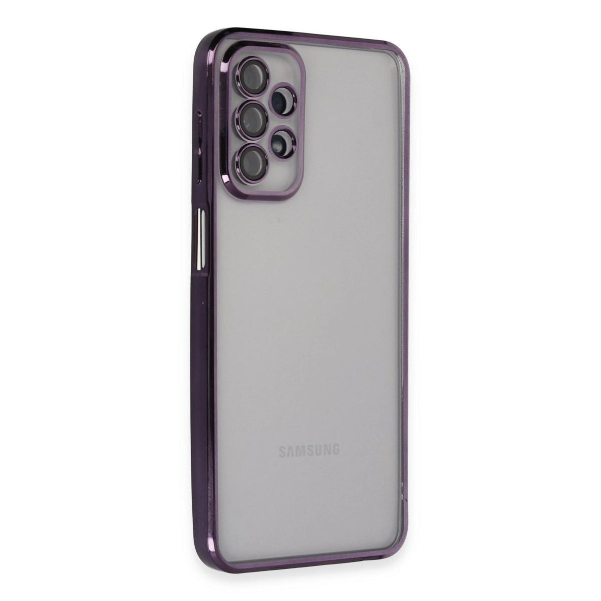Samsung Galaxy A23 4g Kılıf Razer Lensli Silikon - Mor