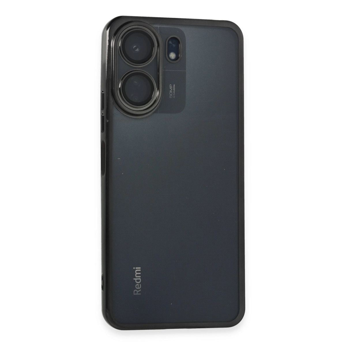 Xiaomi Redmi 13c Kılıf Razer Lensli Silikon - Siyah