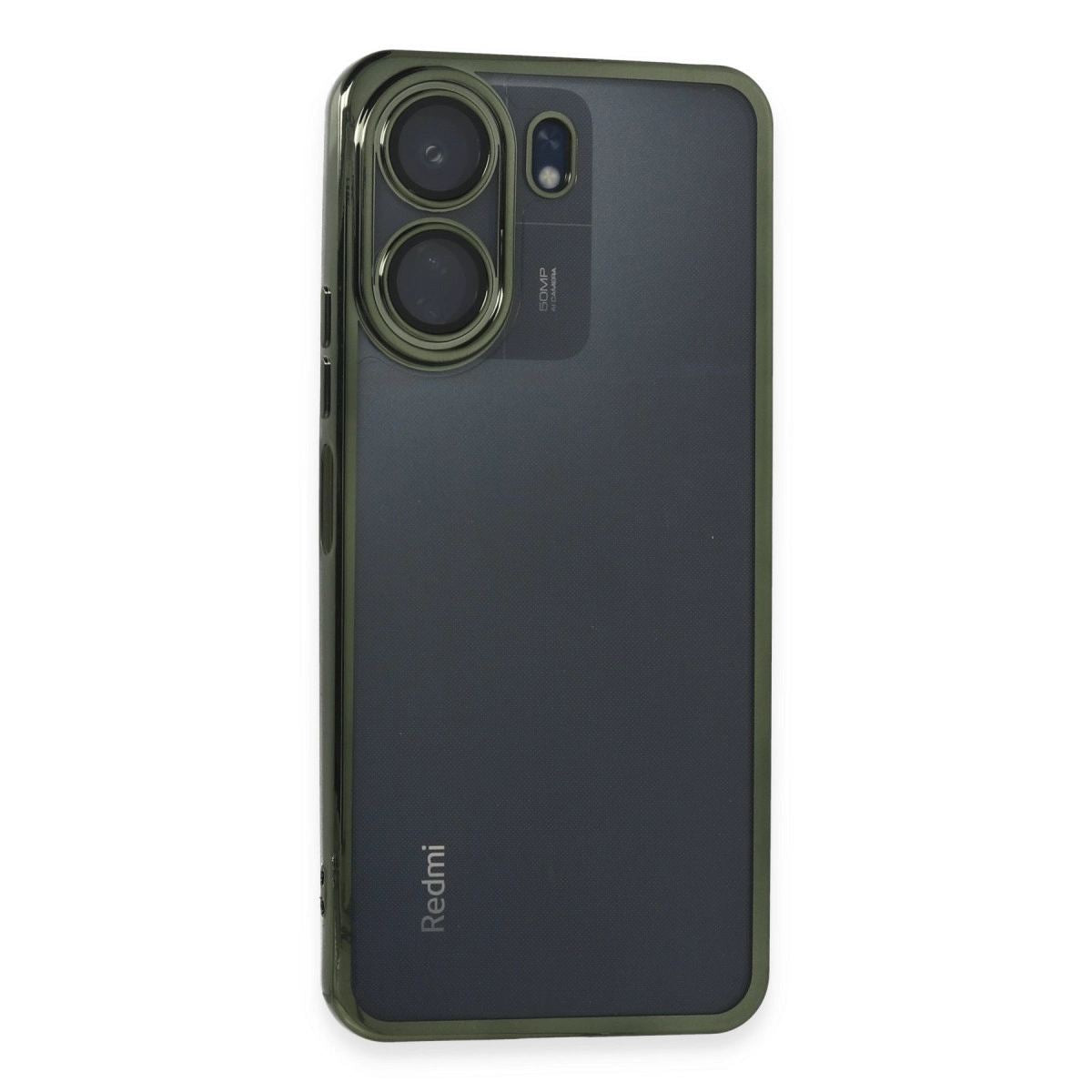 Xiaomi Redmi 13c Kılıf Razer Lensli Silikon - Yeşil
