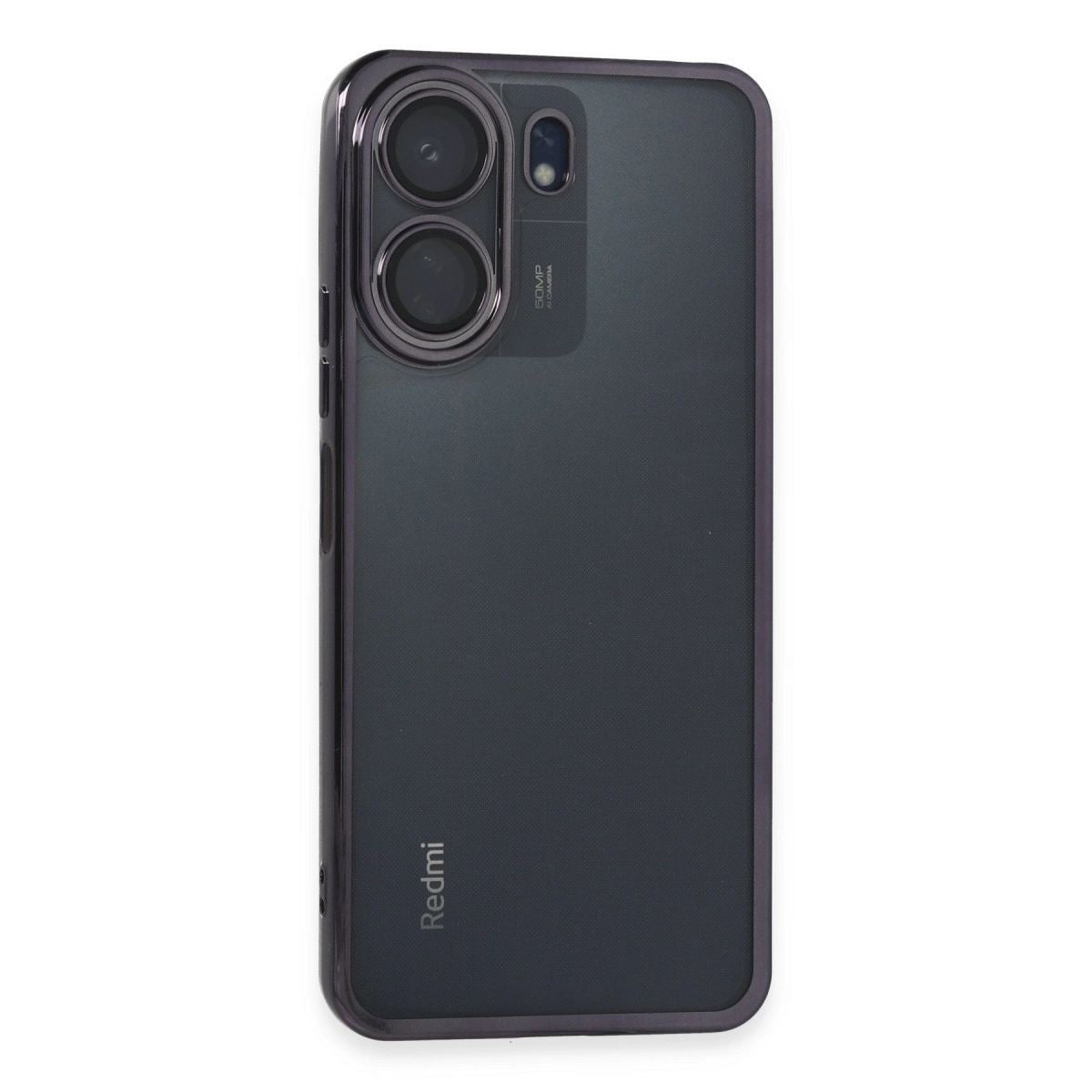 Xiaomi Redmi 13c Kılıf Razer Lensli Silikon - Mor