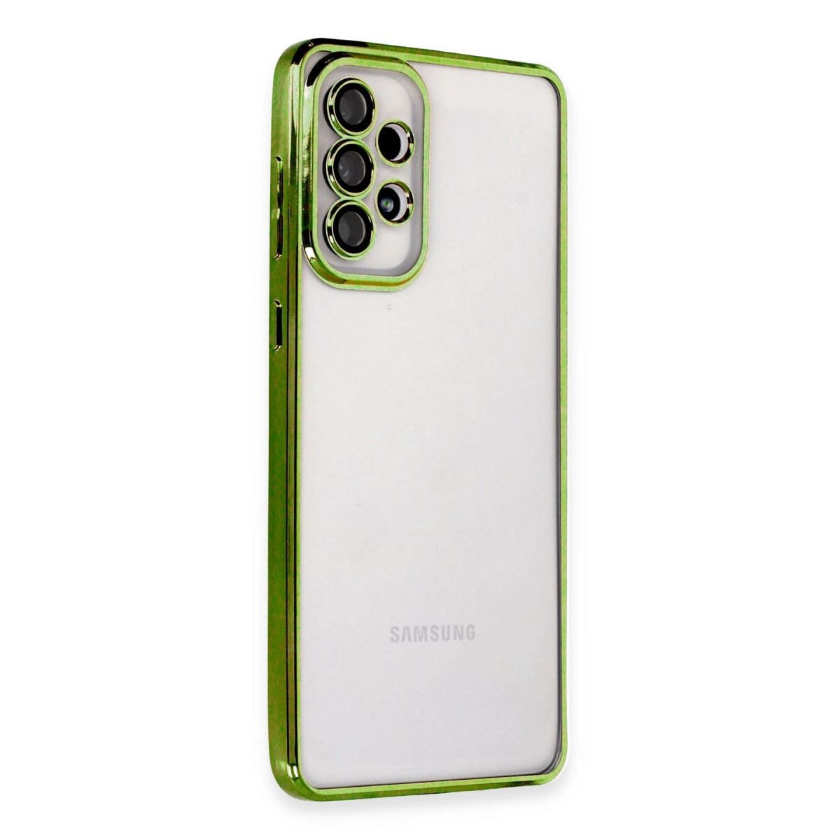 Samsung Galaxy A73 5g Kılıf Razer Lensli Silikon - Yeşil