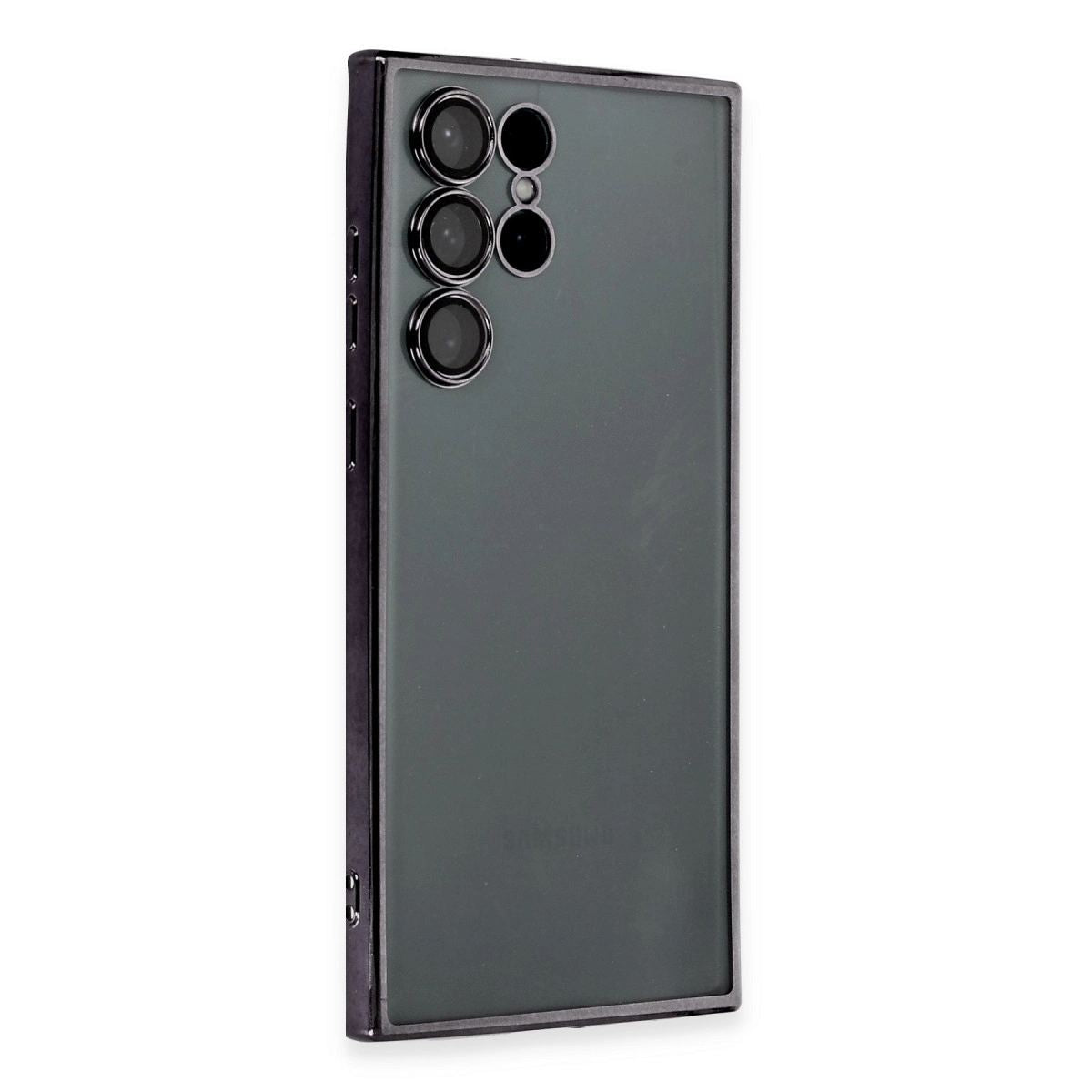 Samsung Galaxy S22 Ultra Kılıf Razer Lensli Silikon - Siyah