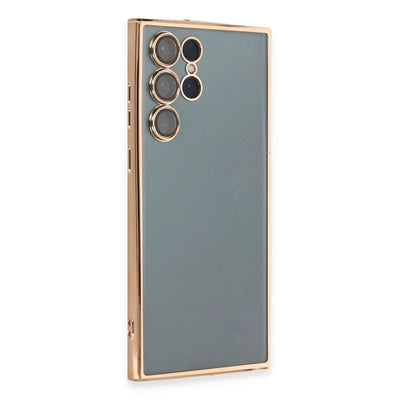 Samsung Galaxy S22 Ultra Kılıf Razer Lensli Silikon - Gold