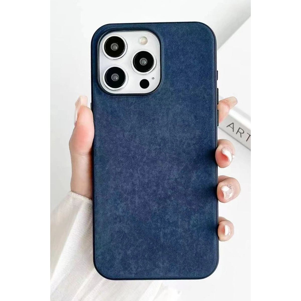 Apple İphone 15 Pro Max Kılıf Karen Magsafe Kapak - Lacivert