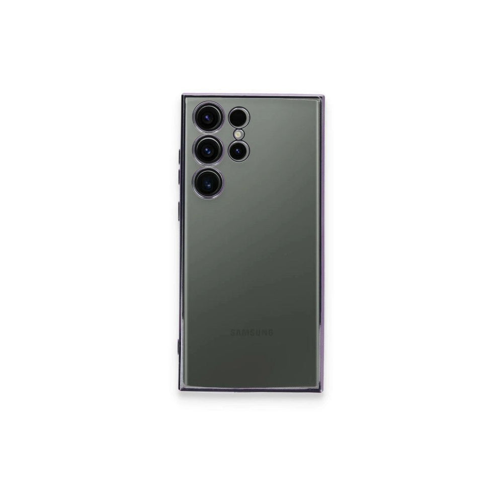 Samsung Galaxy S23 Ultra Kılıf Razer Lensli Silikon - Mor