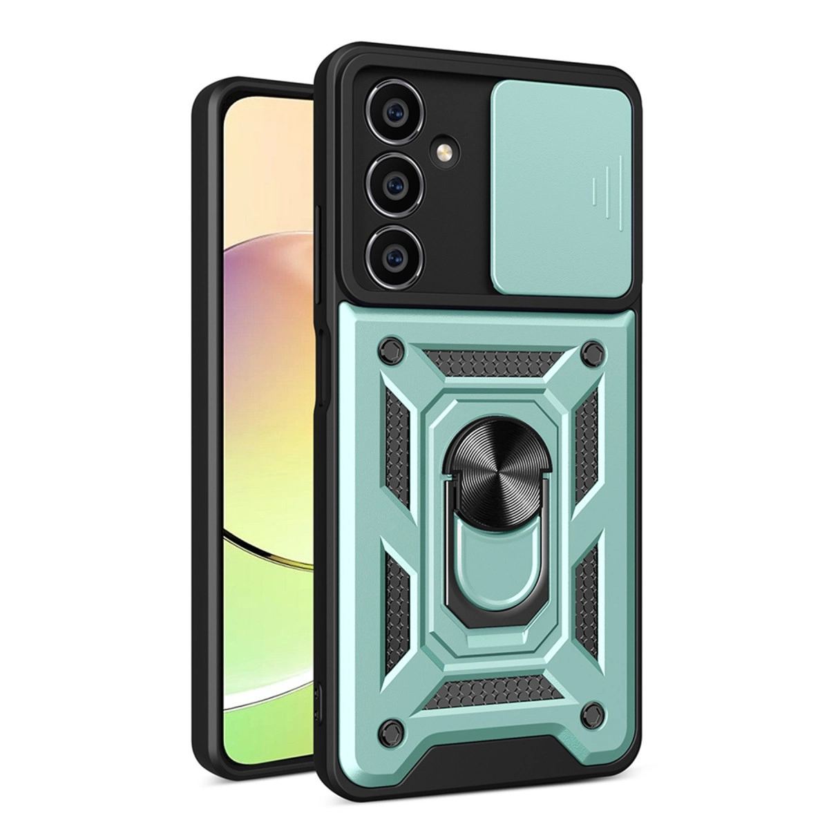 Samsung Galaxy A25 5g Kılıf Pars Lens Yüzüklü Silikon - Yeşil