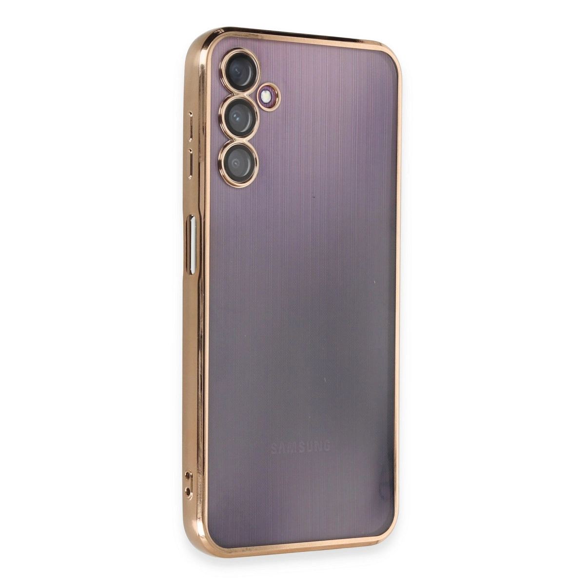 Samsung Galaxy A14 4g Kılıf Razer Lensli Silikon - Gold