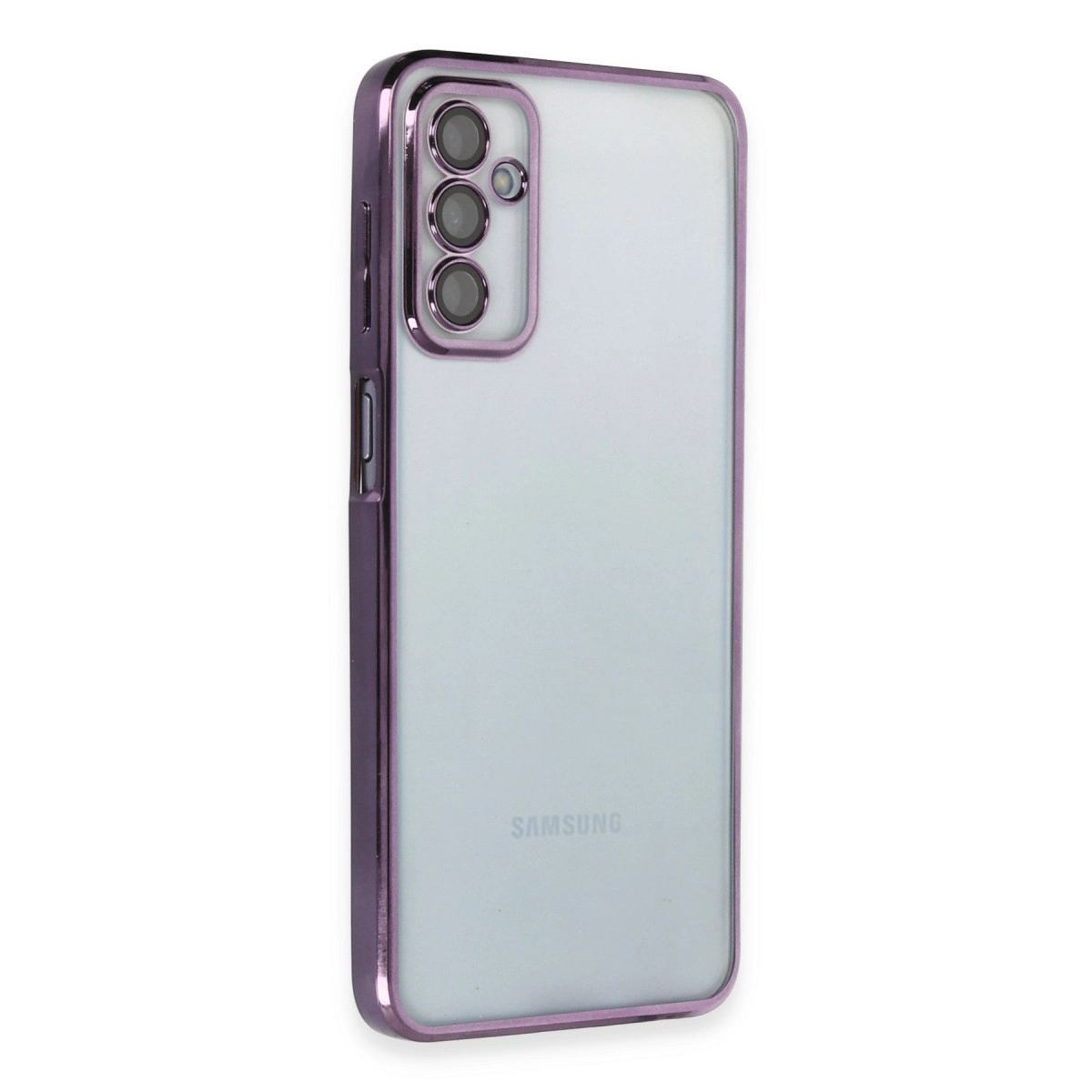 Samsung Galaxy M23 Kılıf Razer Lensli Silikon - Mor