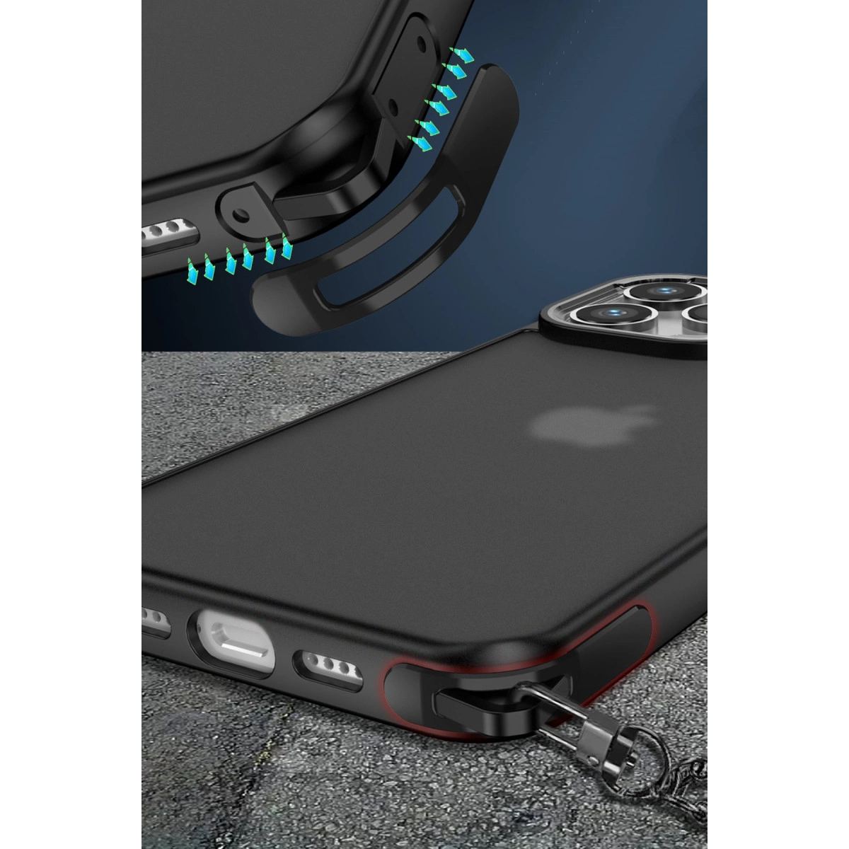 Apple İphone 15 Pro Kılıf Elegant Kapak - Pudra