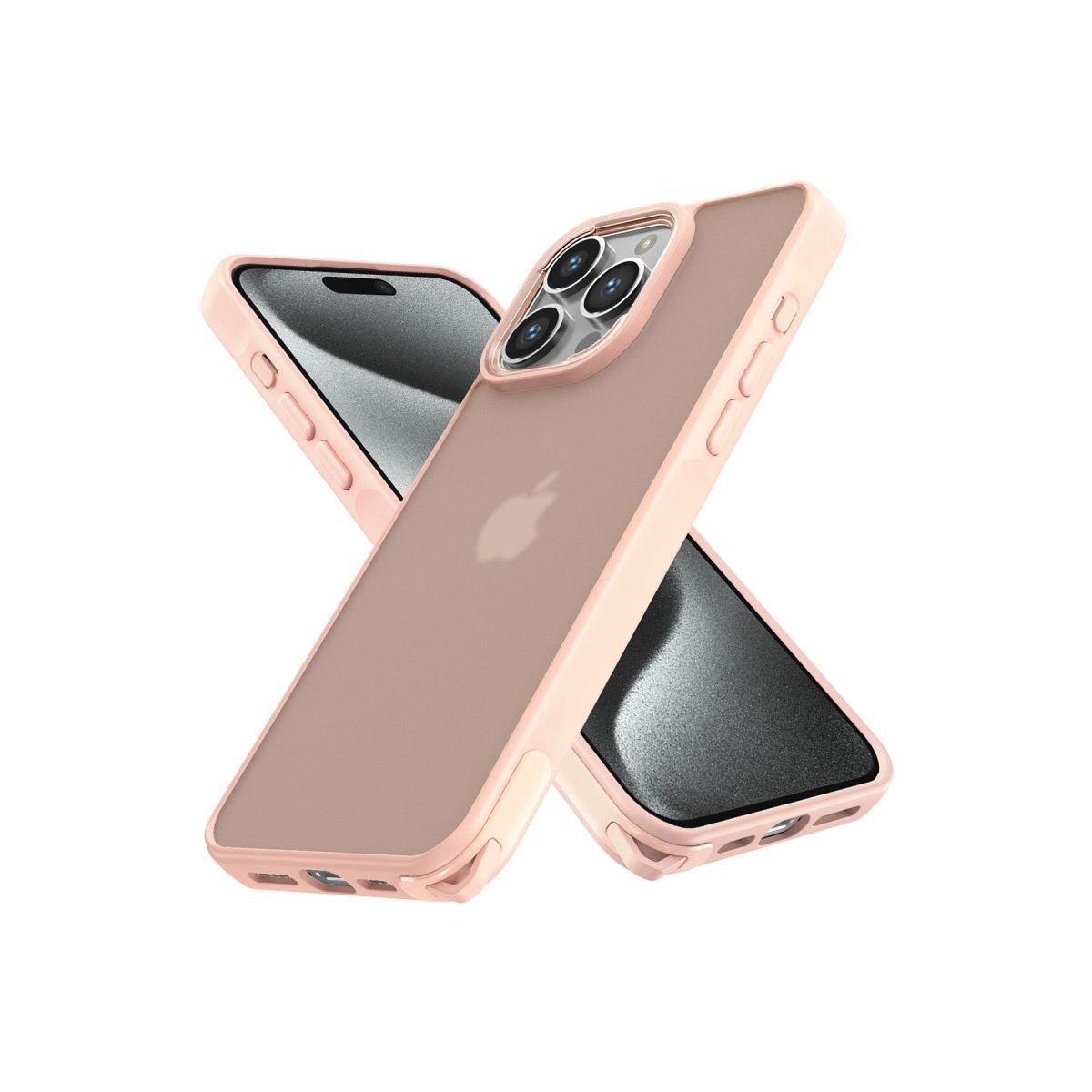 Apple İphone 15 Pro Max Kılıf Elegant Kapak - Pudra