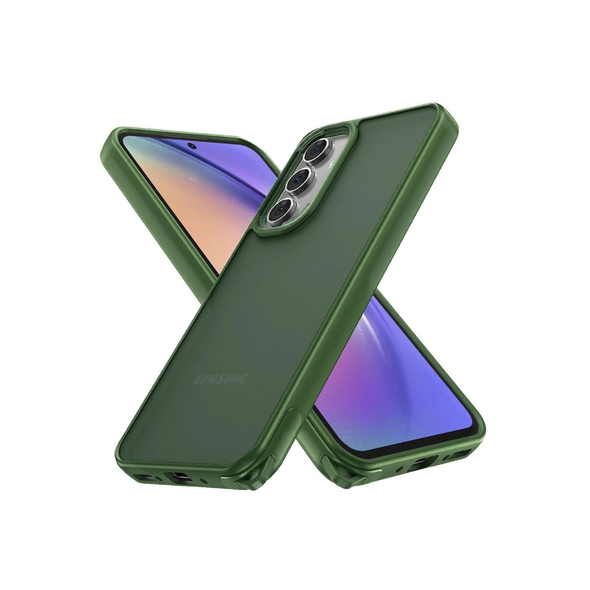 Samsung Galaxy A04s Kılıf Elegant Kapak - Yeşil