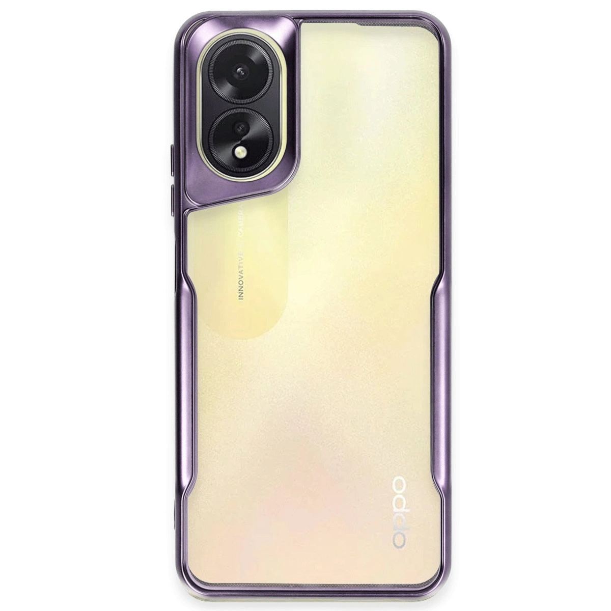 Oppo A38 Kılıf Boyi Silikon Kapak - Derin Mor