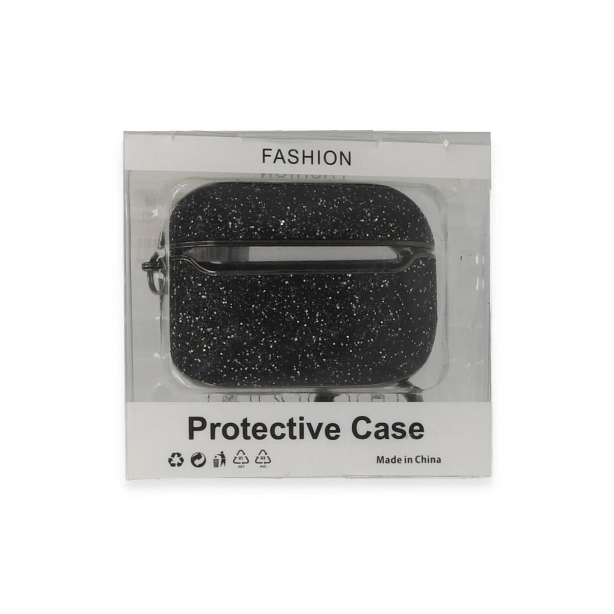 Apple Airpods Pro 2 (2.nesil) Spell Simli Kılıf - Siyah