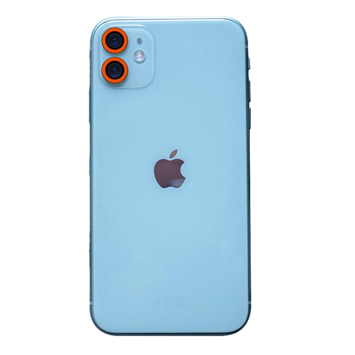Apple İphone 11 Neon Fosforlu Kamera Lens - Turuncu