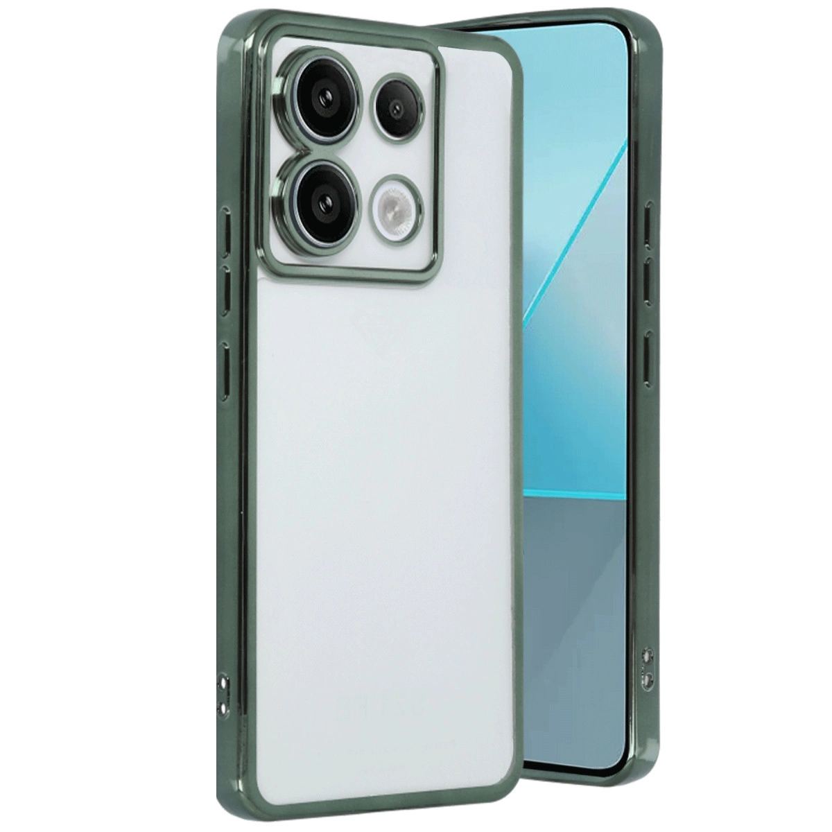 Xiaomi Poco X6 Kılıf Razer Lensli Silikon - Yeşil
