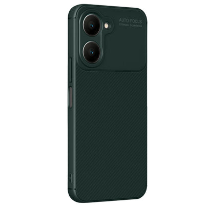 Vivo Y18 Kılıf Auto Focus Karbon Kapak - Koyu Yeşil