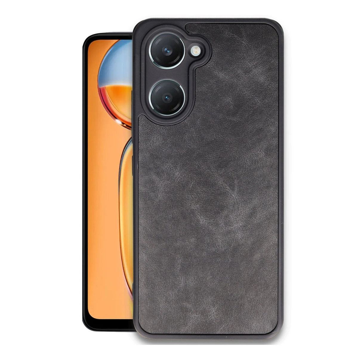 Vivo Y18 Kılıf Aras Deri Kapak - Siyah