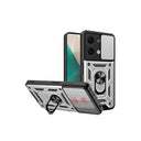Xiaomi Poco X6 Kılıf Pars Lens Yüzüklü Silikon - Gümüş - 1