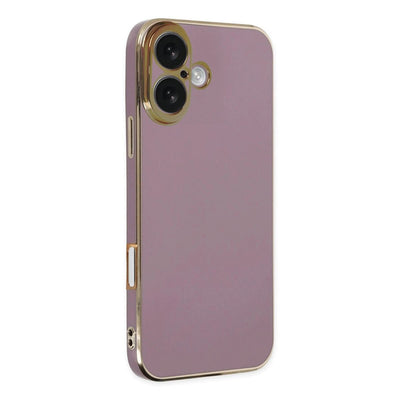 Apple İphone 16 Kılıf Volet Silikon - Mor