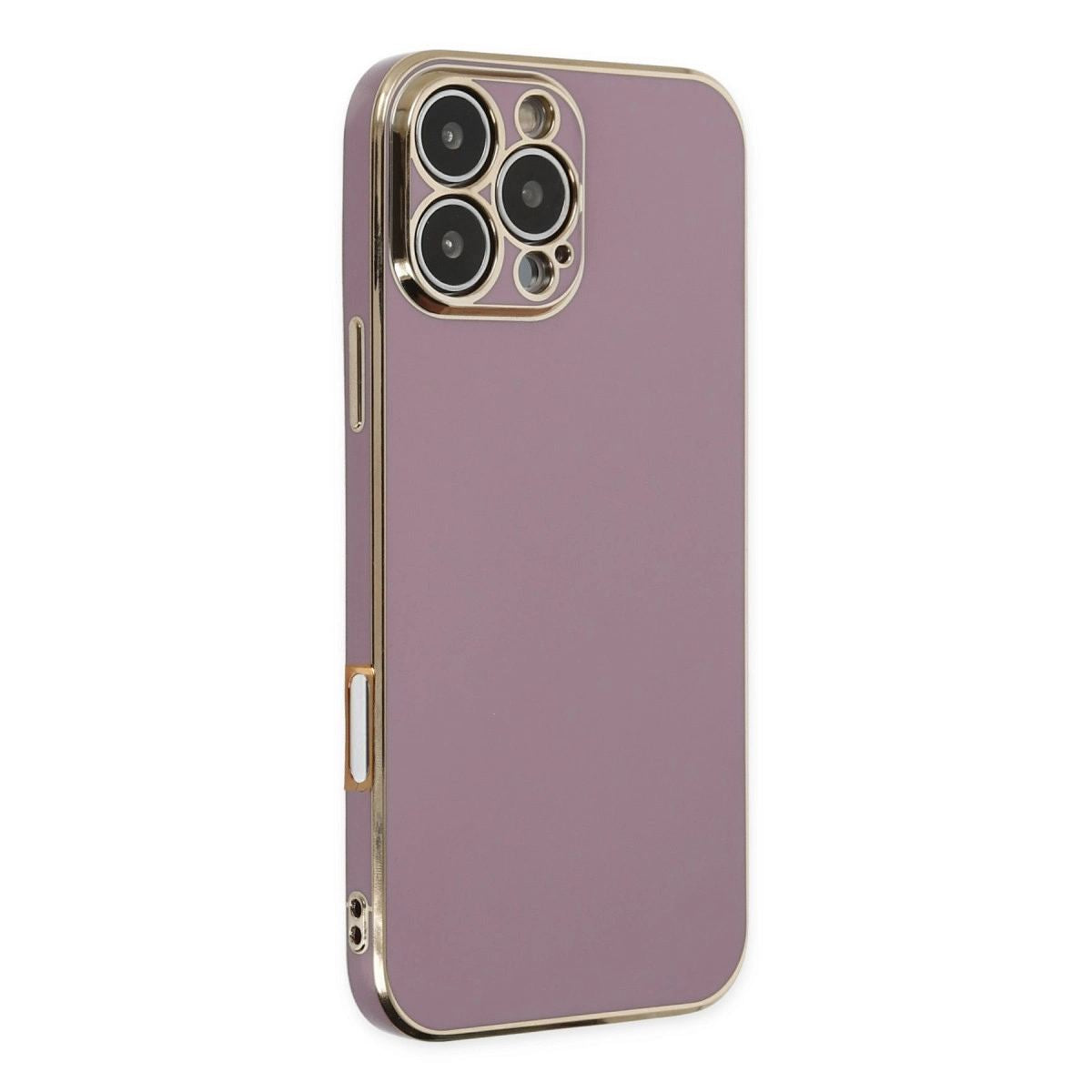 Apple İphone 16 Pro Kılıf Volet Silikon - Mor