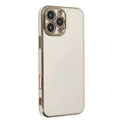 Apple İphone 16 Pro Max Kılıf Volet Silikon - Beyaz