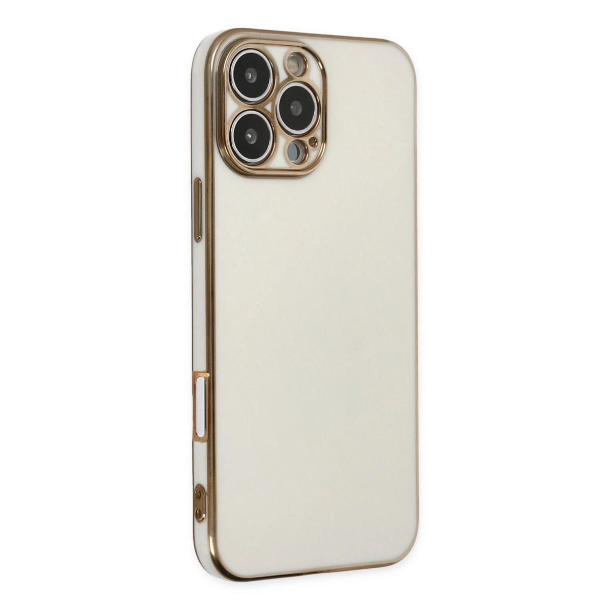 Apple İphone 16 Pro Max Kılıf Volet Silikon - Beyaz