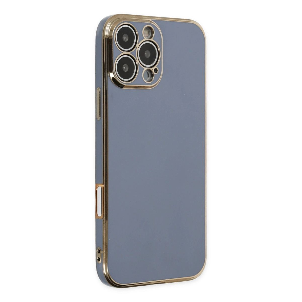 Apple İphone 16 Pro Max Kılıf Volet Silikon - Mavi