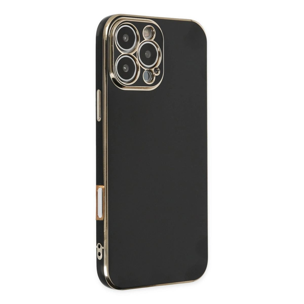 Apple İphone 16 Pro Max Kılıf Volet Silikon - Siyah