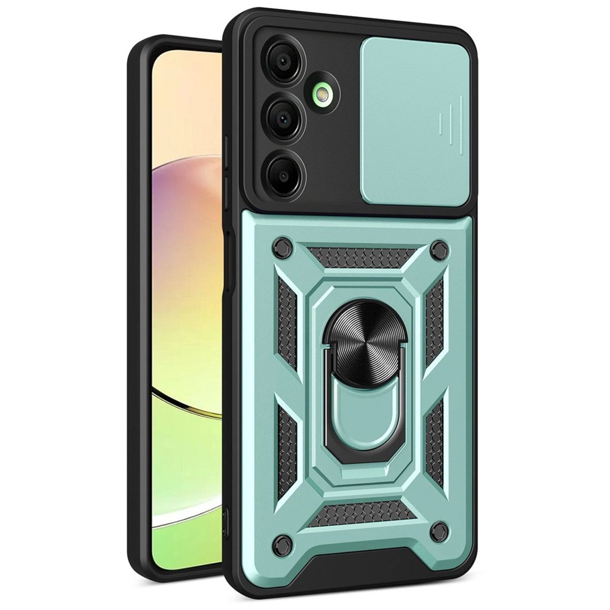 Samsung Galaxy A26 Kılıf Pars Lens Yüzüklü Silikon - Yeşil