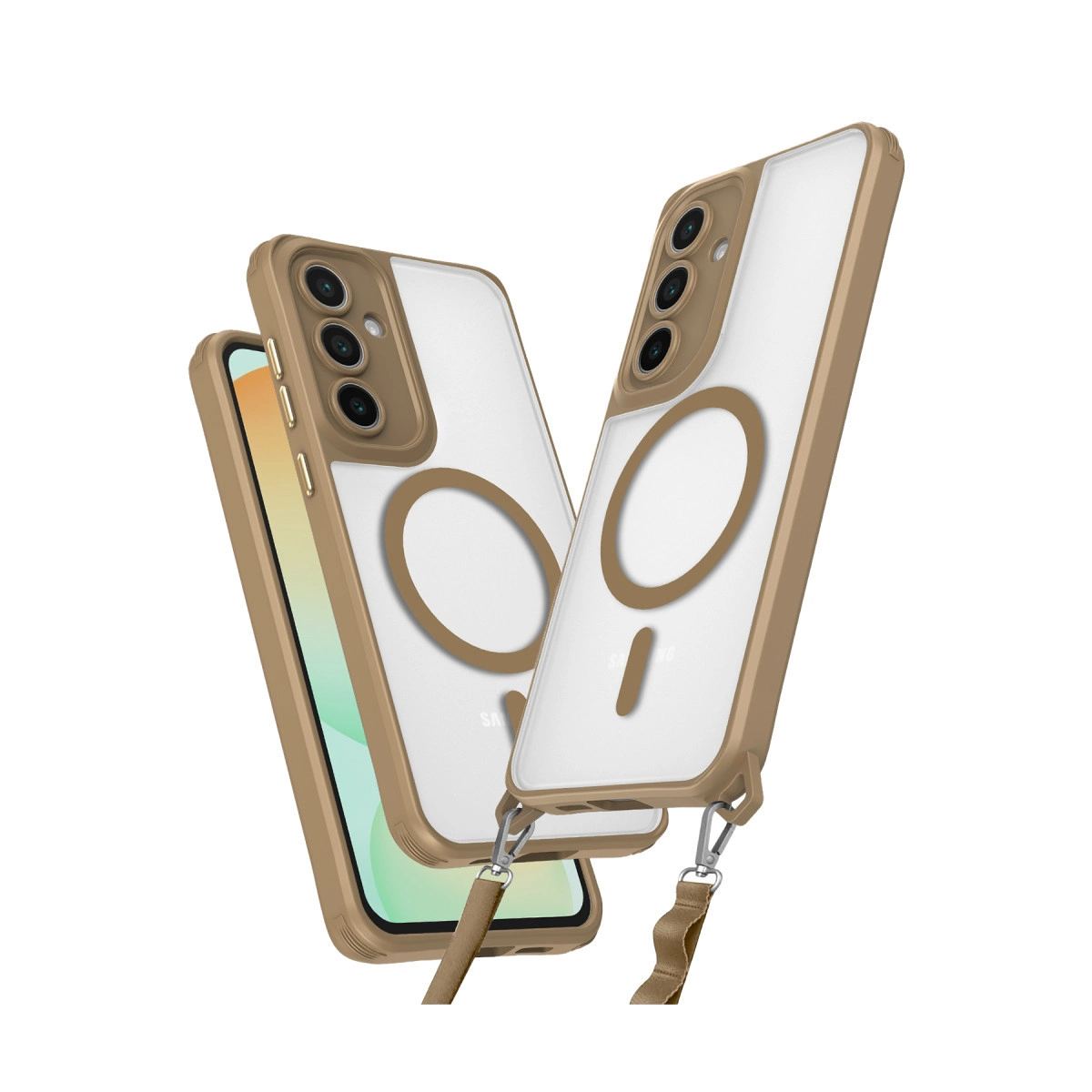 Samsung Galaxy S23 Fe Kılıf Enka Magsafe Silikon Kılıf - Desert