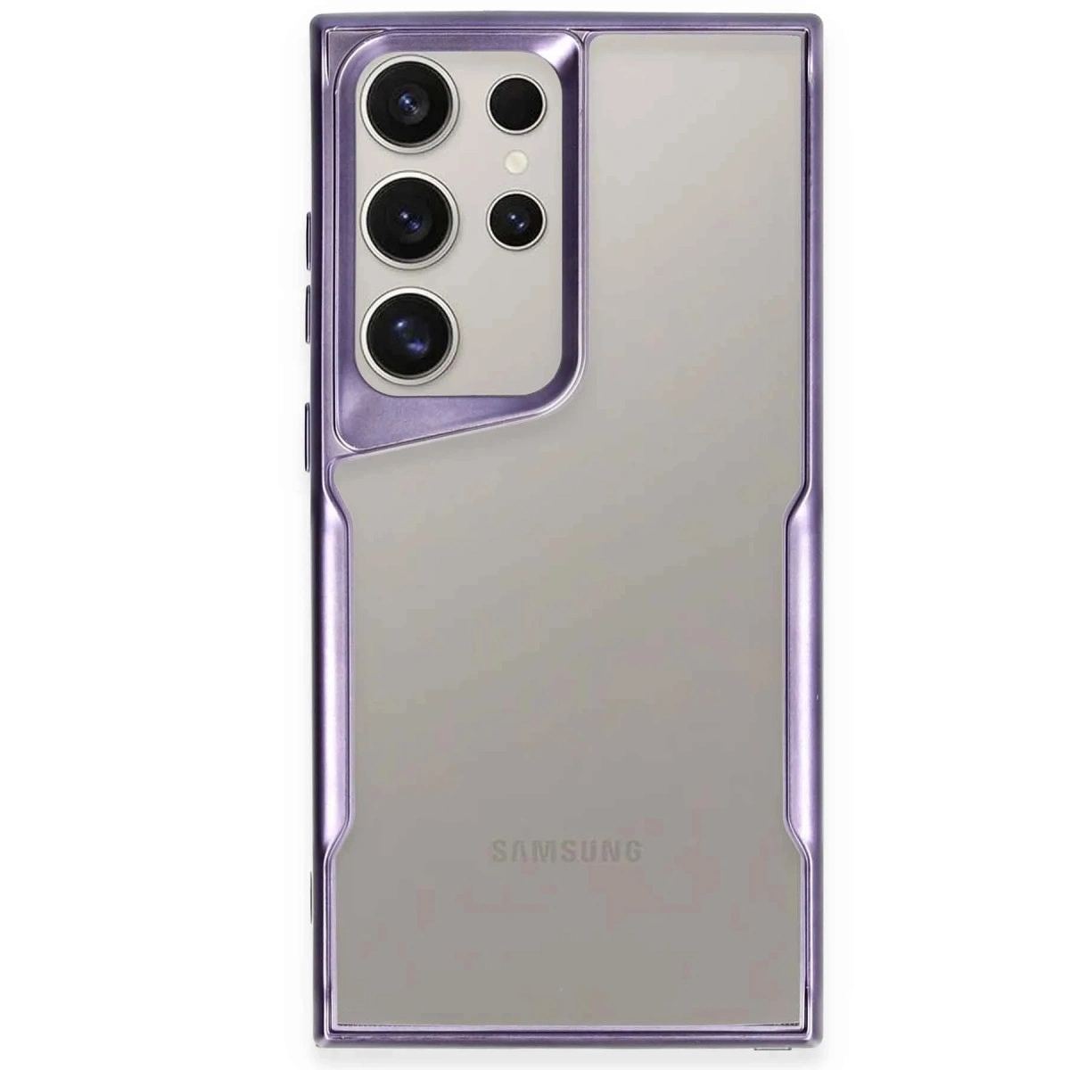 Samsung Galaxy S25 Ultra Kılıf Boyi Silikon Kapak - Derin Mor