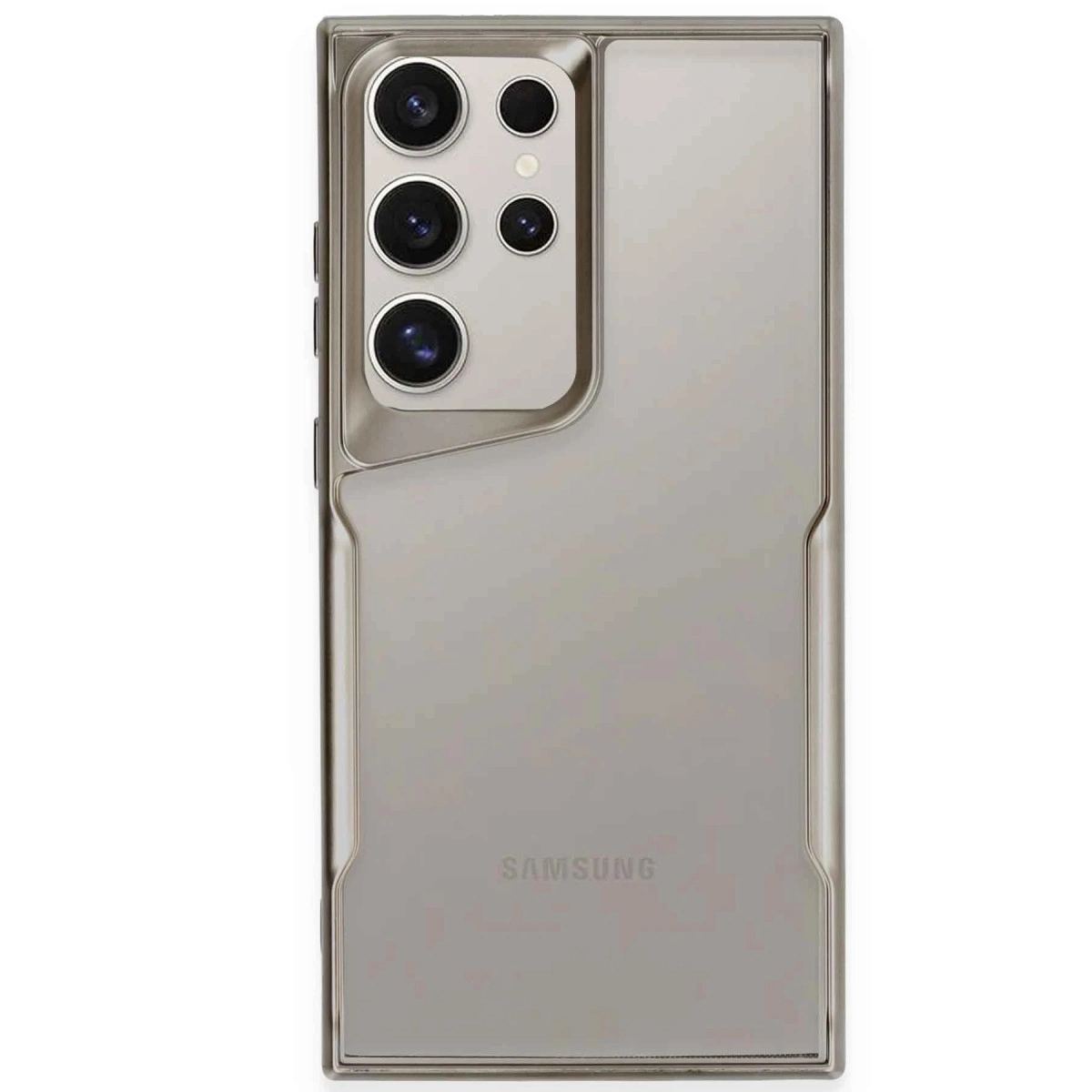 Samsung Galaxy S25 Ultra Kılıf Boyi Silikon Kapak - Titan Gri