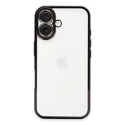 Apple İphone 16 Kılıf Razer Lensli Silikon - Siyah