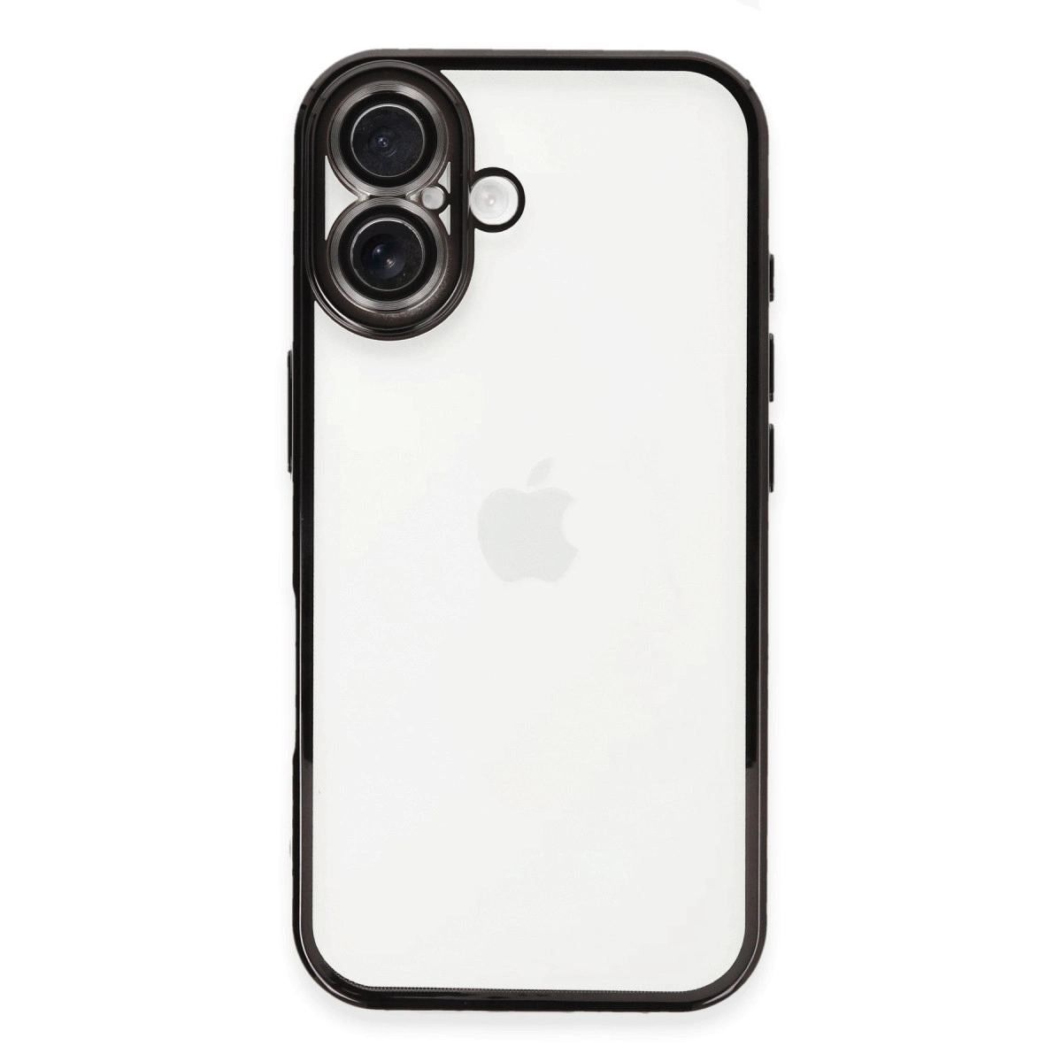 Apple İphone 16 Kılıf Razer Lensli Silikon - Siyah
