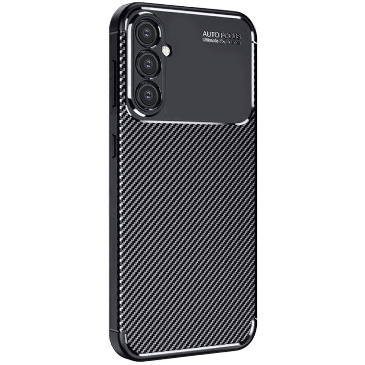Samsung Galaxy A26 Kılıf Auto Focus Karbon Kapak - Siyah