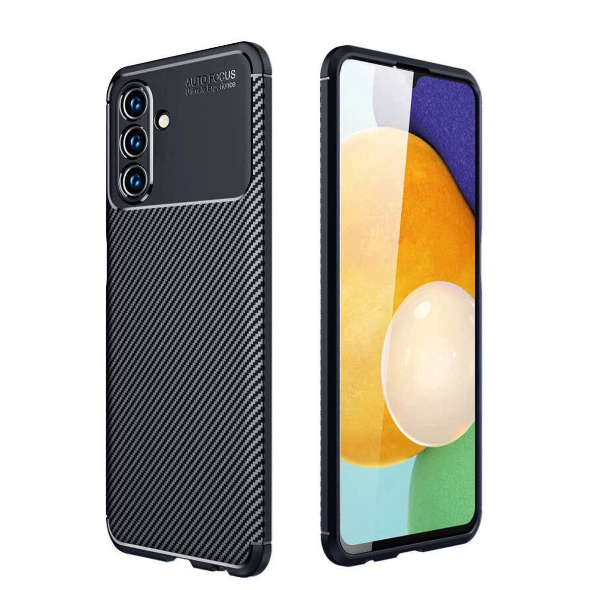 Samsung Galaxy A36 Kılıf Auto Focus Karbon Kapak - Siyah