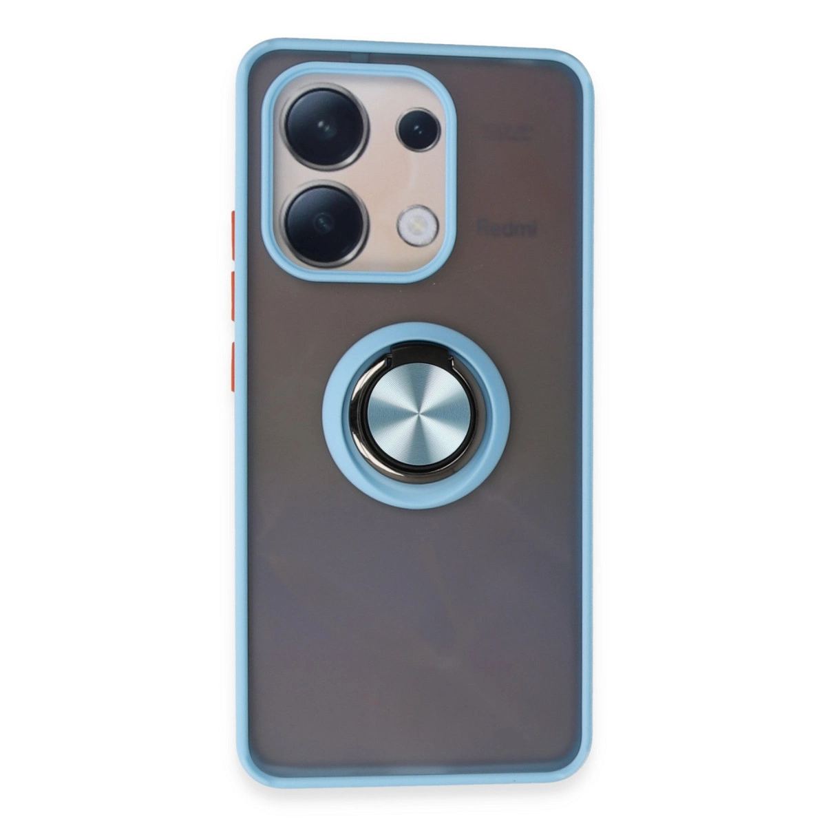 Xiaomi Redmi Note 13 4g Kılıf Montreal Yüzüklü Silikon Kapak - Buz Mavi